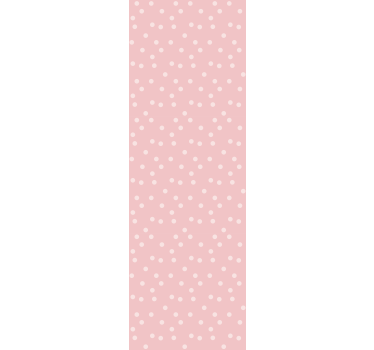 papel parede círculos e bolinhas Pontos rosa pastel e brancos - TenStickers