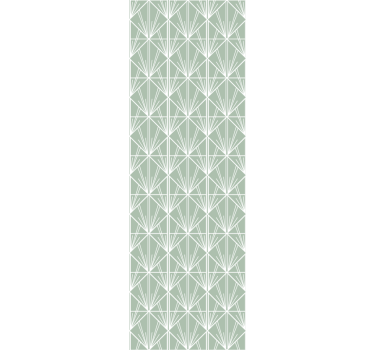 papel parede quadrados Arte moderna gren e padrão deco branco - TenStickers