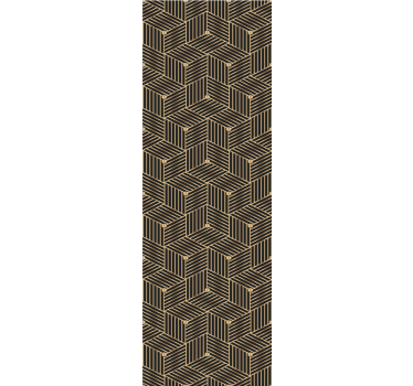 papel parede quadrados Padrão geométrico dourado deco - TenStickers