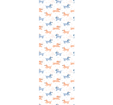 papel de parede quarto de bebé tema cachorrinhos brincalhões - TenStickers
