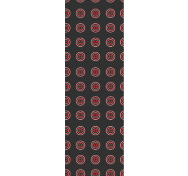 Papel de parede clássico padrão geométrico redondo vermelho - TenStickers