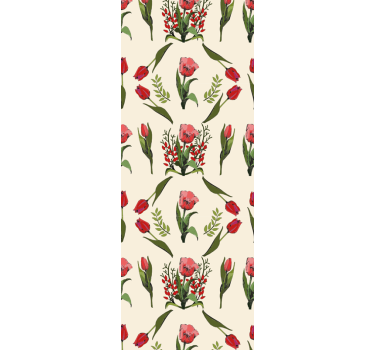 Papel de parede quarto de casal composição de flores - TenStickers