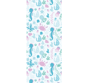 papel de parede quarto de bebé vida marinha subaquática - TenStickers
