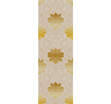 papel de parede floral padrão de folha dourada - TenStickers