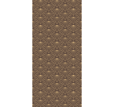 Papel de parede floral padrão marrom estilizado - TenStickers