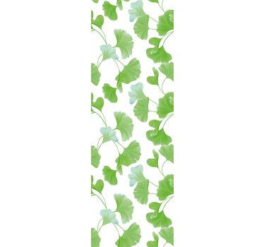 Papel parede moderno Folhas verdes de ginkgo - TenStickers