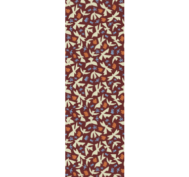 papel de parede floral motivos naturais estilizados - TenStickers