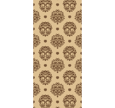 Papel de parede floral padrão bege antigo - TenStickers