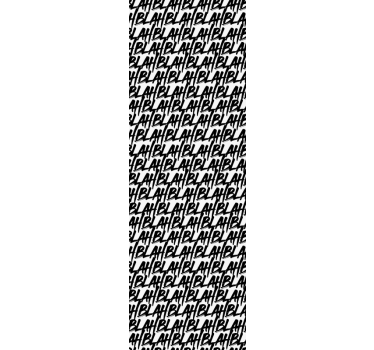 papel de parede juvenil Padrão de texto blá - TenStickers