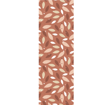 Papel parede natureza Padrão de folhas de terracota - TenStickers