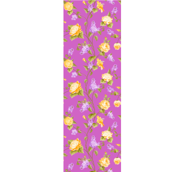 papel de parede floral padrão rosa delicado - TenStickers