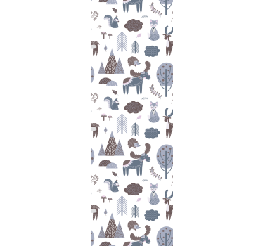 papel de parede quarto Animais nórdicos - TenStickers