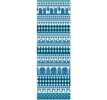 Papel de parede design Delfts blauw - TenStickers