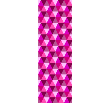 Papel de parede rosa fucsia geométrico - TenStickers