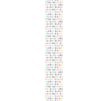 Papel parede artístico diamantes arlequim coloridos - TenStickers