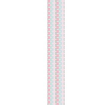 Papel parede corações em retalhos - TenStickers