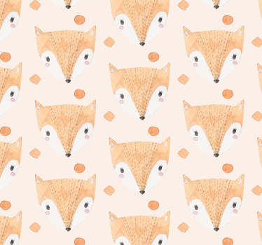 Papel de parede infantil raposas pintadas à mão - TenStickers