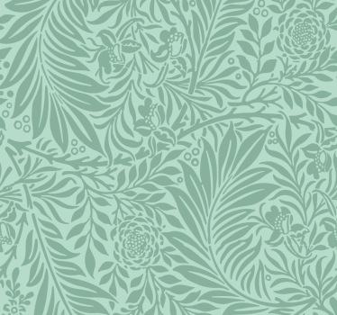 Papel de parede sala de jantar padrão vintage verde menta - TenStickers