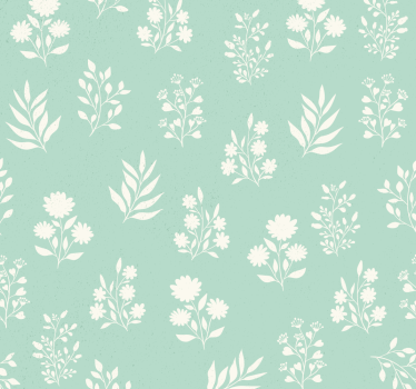 Papel de parede quarto de casal flores pequenas verde menta - TenStickers