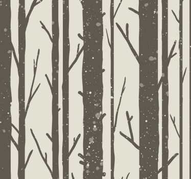 Papel de parede cabeceira árvores de inverno - TenStickers