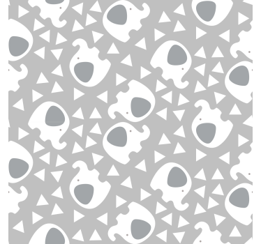 papel de parede quarto de bebé elefante com triângulos - TenStickers