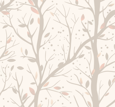papel de parede quarto de bebé galhos grandes bege - TenStickers