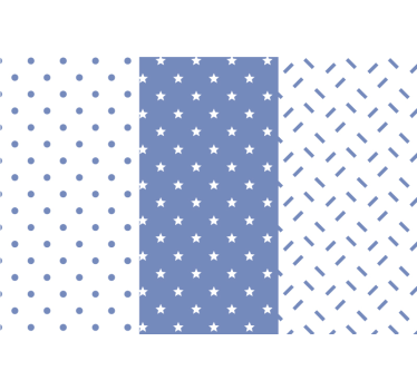 papel parede estrelas Azul e Branco - TenStickers