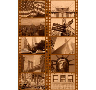 papel de parede cidades e países Colagem de Nova York - TenStickers