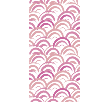 Papel de parede formas geométricas Escamas Rosa - TenStickers