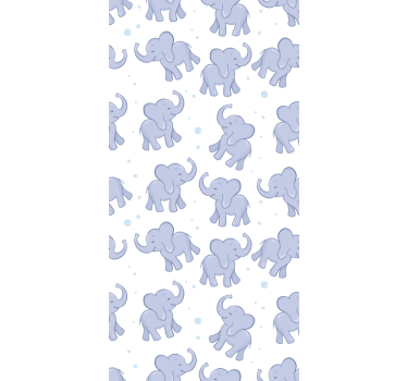 Papel de parede para crianças pequeno elefante e bolhas - TenStickers
