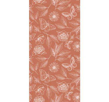Papel de parede vintage padrão botânico - TenStickers