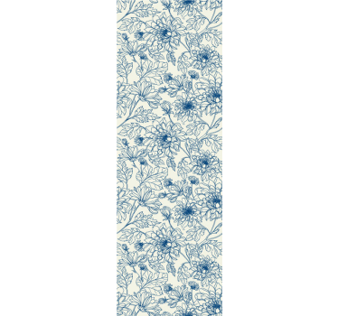 Papel de parede para quarto Flores azuis - TenStickers