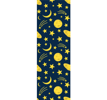 Papel de parede infantil Luas e estrelas - TenStickers