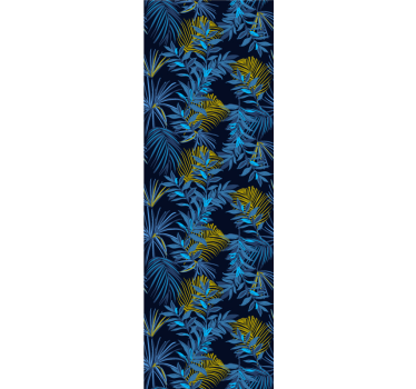 Papel de parede de natureza Folhas de bananeira azul escuro - TenStickers