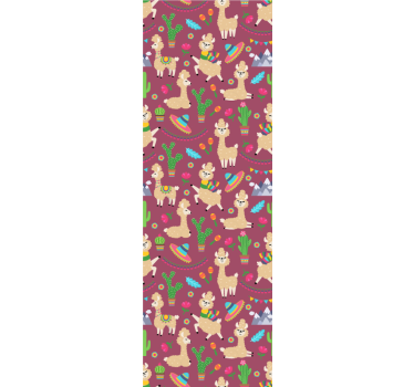 Papel de parede infantil doce lama - TenStickers