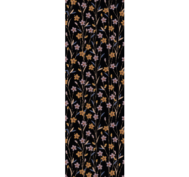 papel de parede floral padrão de haste de flor - TenStickers