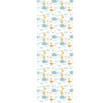 papel de parede de animais Oceano colorido e feliz - TenStickers