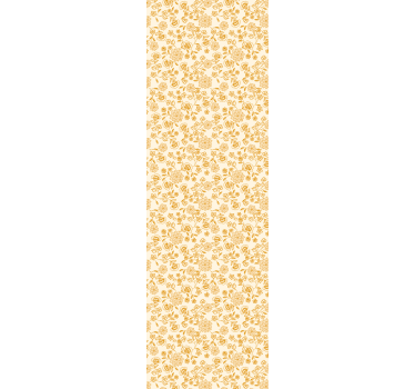 papel de parede floral padrão de flor dourada - TenStickers