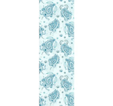 Papel de parede floral formas de gota floral - TenStickers