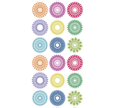 papel parede casamento Círculos coloridos - TenStickers