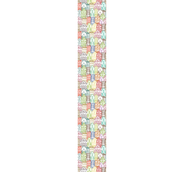 papel de parede criança Papel de parede de crianças de casas colo - TenStickers