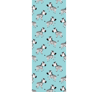 papel de parede animais Zebra fofa - TenStickers