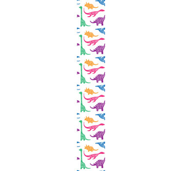 Papel de parede dinossauros padrão de esboço de dinossauro - TenStickers