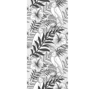 papel de parede sala de jantar Papagaios e flores - TenStickers