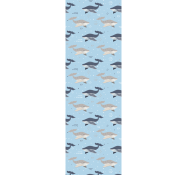 Papel de parede infantil Baleias nas ondas - TenStickers