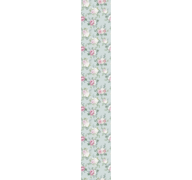 papel de parede flores Floral azul e rosa - TenStickers