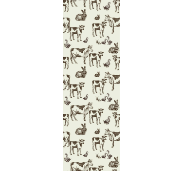 papel de parede animais Animais retro - TenStickers