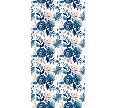 papel de parede flores Aquarela rosa padrão - TenStickers
