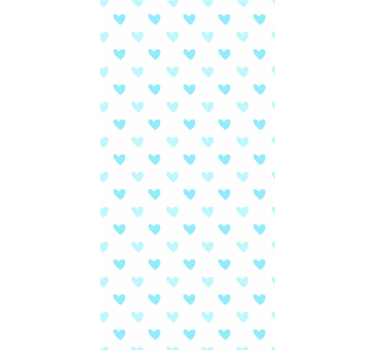 papel de parede criança Corações azuis - TenStickers