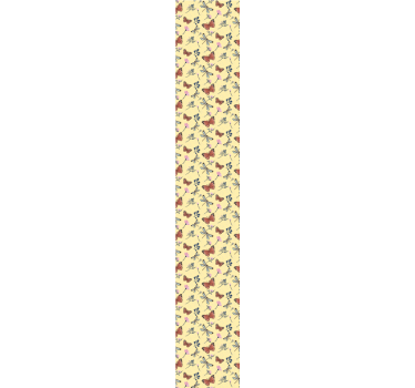 papel parede borboletas Borboleta em uma fileira de flores - TenStickers